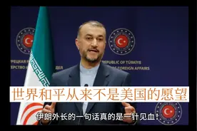 伊朗外长的一句话真的是一针见血！世界和平从来不是美国的愿望视频封面