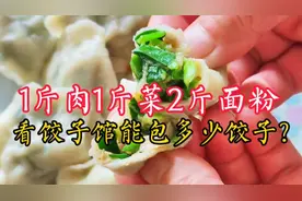 1斤肉1斤菜2斤面，饺子馆能包多少饺子？难怪这么多人做私厨饺子