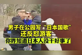 辽宁一男子在公园，写日本国歌，怼游客:你咋知道日本人没干好事视频封面