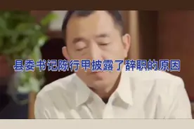 县委书记陈行甲披露了辞职的原因视频封面