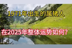 1971年出生的属猪人在2025年冲太岁，整体运势较为明显视频封面