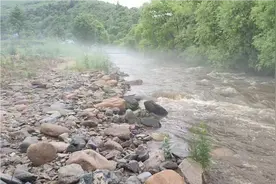 一场大暴雨小河暴涨，大水犹如黄河滔滔不绝，太吓人了！视频封面