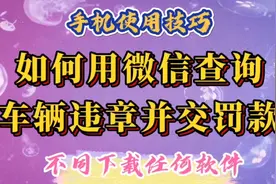 如何用微信查询车辆违章并缴罚款，操作非常简单，2分钟搞定。视频封面