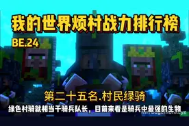我的世界烦人的村民战力排行榜第二十五名:村民绿骑视频封面