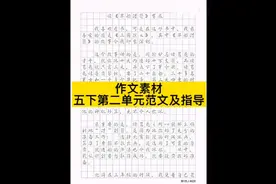 五年级第二单元作文@周哥到此一游 @不眠星 @暴走天赐视频封面
