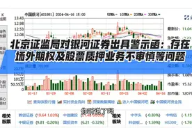 北京证监局对银河证券出具警示函视频封面