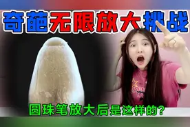 奇葩无限放大挑战！女人的瞳孔放大竟出现宇宙，圆珠笔尖长这样视频封面