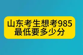 985最低分要求，山东考生必看！视频封面