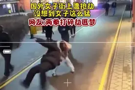 国外女子街上遭抢劫没想到女子这么猛网友 两拳打碎劫匪梦视频封面
