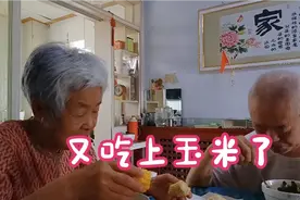 老爸镶上牙啃玉米挺得劲儿！老妈挺高兴盼了一年又吃上现煮玉米了视频封面
