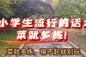 小学生流行的话——菜就多练，输不起就别玩，别拿过去当现在！