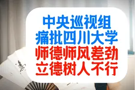 中央巡视组批评四川大学师德师风。视频封面