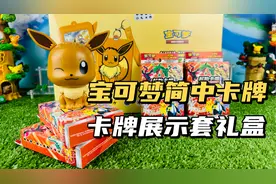 【口袋枫】宝可梦简体中文卡牌伊布展示套装减压开箱分享 抽卡