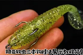 路亚软虫三本钩挂法展示教程分享视频封面