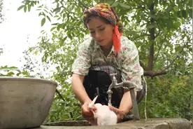 伊朗一夫四妻家庭，妻子貌美如花，炸一大盆鸡视频封面