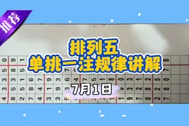 排列五7月1日单挑一注规律讲解视频封面