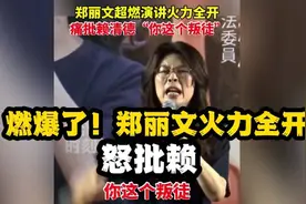 太燃了！郑丽文超燃演讲，火力全开，怒批赖，喊出了大家的心声！