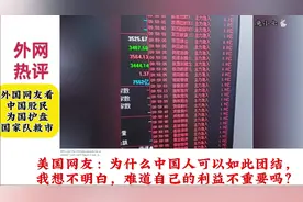 外网看中国股民为国护盘，国家队决然出手救市