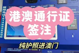 纯护照进澳门，通行证签注视频封面