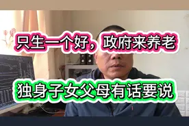 只生一个好，政府来养老，独身子女父母有话要说视频封面