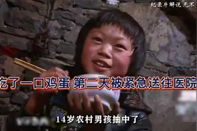 14岁农村男孩独自在大山生活了六年到了城市吃了一口鸡蛋被送医院视频封面