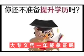 大专文凭一年能拿证吗