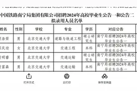 2024年南宁铁路局招聘公示名单1061人，专业及院校视频封面
