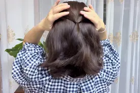 短发立秋最美编发，减龄百搭，一个发型两种扎发适合所有人哦！