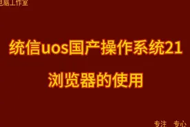 统信uos国产操作系统21 浏览器的使用