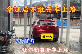 拿证后不敢开车上路，7天练习让你独自开车上路，第一天停车练习视频封面