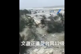 台风摩羯16：20已在文昌登录，中心风力17级