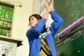 靠一根绳子给学生上课，拉绳老师朱幼芳，感动全网。视频封面