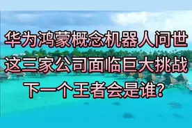 华为鸿蒙机器人问世！这三家公司面临巨大挑战，下一个王者会是谁视频封面