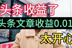 中视频收益了，文章收益0.01。开心，新年收到最好的礼物。视频封面