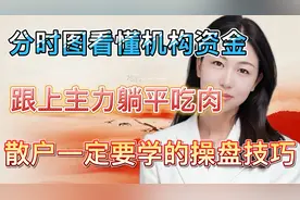 散户一定要学的操盘技巧，分时图看懂机构资金，韭菜逆袭躺平吃肉视频封面