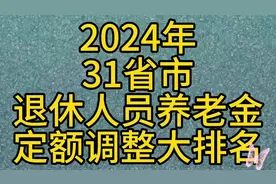 31省市退休人员养老金调整大排名视频封面