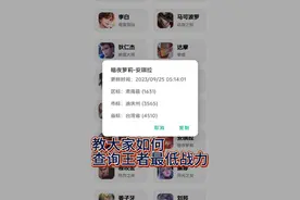 今天教大家查询王者荣耀最低战力视频封面
