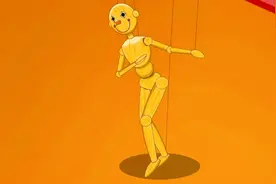 大头儿子表演提线木偶，围裙妈妈高兴，小头爸爸也表演提线木偶。