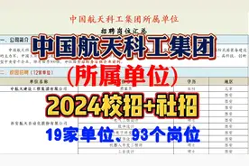中国航天科工集团(所属单位)校招+社招！19家单位，93个岗位！视频封面
