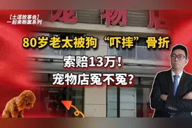 80岁老太被狗“吓摔”骨折，索赔13万！宠物店冤不冤？视频封面