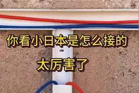 PVC线槽里主线接分支，你看小日本是怎么接的？太厉害了，佩服