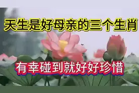 天生是好母亲的三个生肖，一辈子都难碰到，遇到了一定要好好珍惜