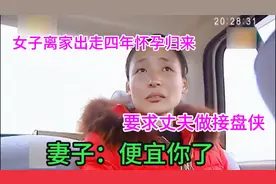 女子离家出走四年怀孕回来，理直气壮的让丈夫当接盘侠视频封面