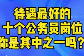 待遇最好的十个公务员岗位，你是其中之一吗？视频封面