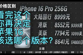 苹果16纠结选国行还是外版？看完这个再决定吧｜国行港版日版美版