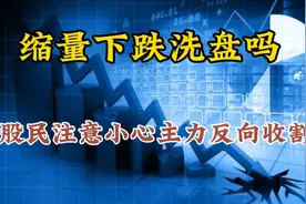 缩量下跌洗盘吗？股民注意，小心主力反向收割视频封面