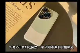 华为P70系列或突然上架，详细参数和价格曝光，全系搭载麒麟9010