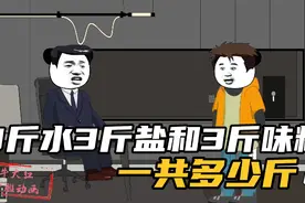 3斤水3斤盐和3斤味精一共多少斤？视频封面