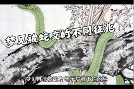 梦见被蛇咬，大师解梦