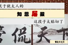 关于犹太人的知恩“屠”报→这段子太贴切了！视频封面